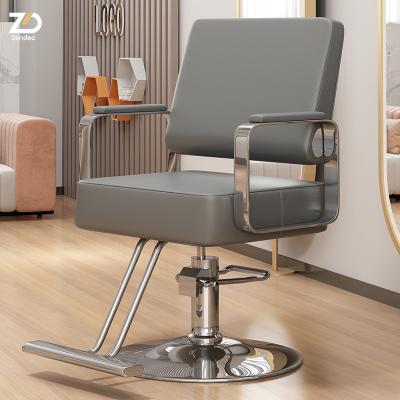 China Modern Luxury Style Barber Chairs Beauty Equipment Beauty Salon Furniture Gray Styling Chair Hair Salon for sale