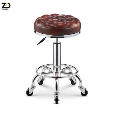 China Modern Hot Sale Modern Stool Barber Master Chair In Barber Store Barber Chair With Wheels Saddle Air Pressure Lift Dressing Table for sale