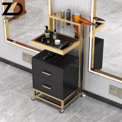 China Modern Luxury Salon Trolley Beauty Salon Equipment Storage Barber Shop Tool Cabinet Trolley Salon Furniture Trolley for sale