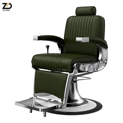 China Modern New Model Green Colors Salon Matching Equipment Barber Chair for sale