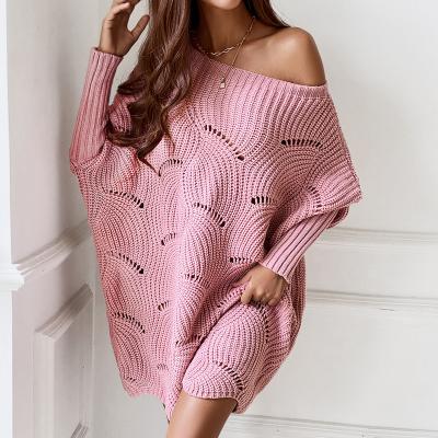 China high quality Anti-wrinkle sweater dress knitted oversized long sleeve plus size woolen dress anti-pilling for sale