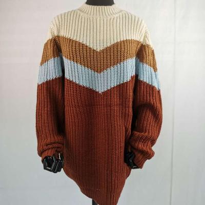 China Custom Design Sweater Women Sweater Thick Knitted Wool Sweater Anti-Shrink Long for sale