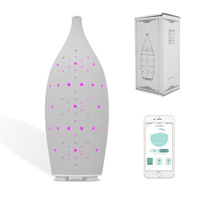 China Hot Sale Amazon Household Aroma Ceramic Fragrance Diffuser Essential Oil Diffuser Home Fragrance With LED Light for sale