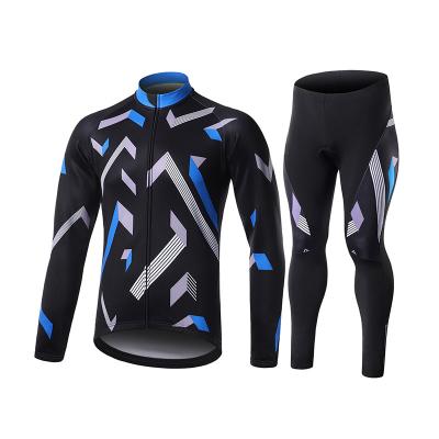 China Breathable Custom Prints Pro Team Long Sleeves Cycling Uniform Kits Cycling Long Jersey Bicycle Sets for sale