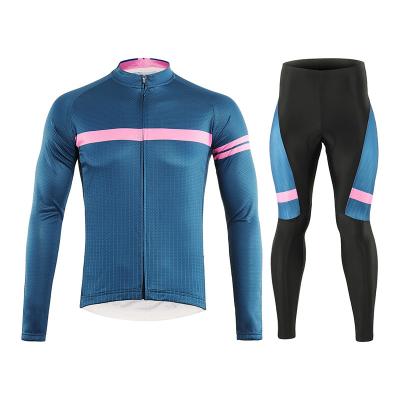 China Breathable Mens Bike Cycle Jerseys Set Long Sleeves Cycling Custom Wear Cycling Jersey Manufacturer for sale