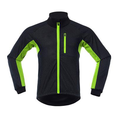 China Breathable Cycling Custom Thermal Clothing Winter Warm Up Fleece Jacket Windproof Waterproof Cycling Men for sale