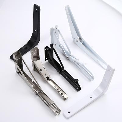 China Modern Hardware Mounting Metal Shelf Support Folding 90 Degree Wall Mount Stainless Steel Bracket Brackets for sale