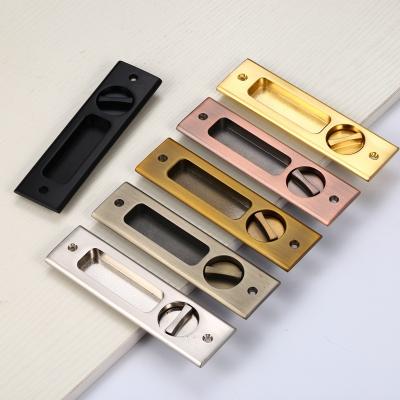 China Apartment Sliding Door Handle Lock Zinc Alloy Invisible Sliding Door Locks for sale