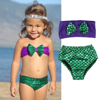 China Breathable Two Pieces Kids Bikini Swimwear Swimwear Babies Sets Children Cartoon Suit Swimwear for sale