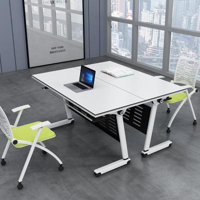 China Simple Design Modern Mobile Office Room Foldable Metal Folding Training Table for sale