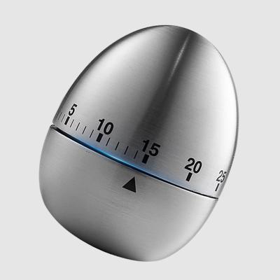 China Sustainable waterproof stainless steel egg timer for cooking, up to 60 minutes for sale