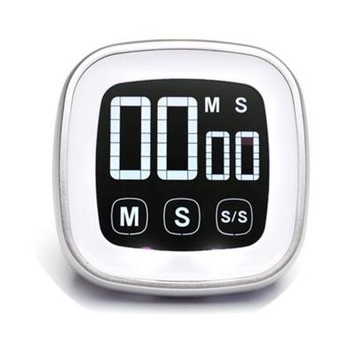 China Viable Loud Digital LCD Touch Screen Countdown Kitchen Timer With Strong Magnetic Flip-Up Back Position for sale