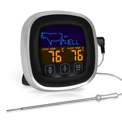 China BBQ EK8007C Touch Screen Digital Grill Meat Thermometer for Outdoor Garden BBQ Kitchen Cook for sale