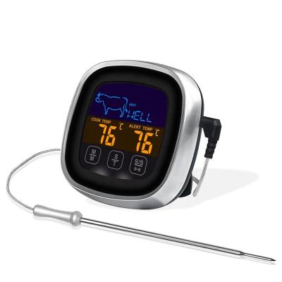 China Kitchen Thermometers Factory Outlet Touch Screen Digital Meat Thermometer For Food Cooking Kitchen Oven Smoker BBQ Grill for sale