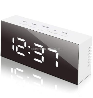 China LUMINOVA digital home decors table led electronic mirror alarm clock lead time display for sale