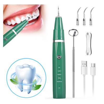 China Clean Teeth Ultrasonic rinse stone removal electric teeth cleaner USB Stain cleaner Teeth whitening oral care kit for sale