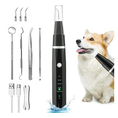 China For Home Use New Ultrasonic Plaque Remover Smart Pet Ultrasonic Teeth Cleaner Dog Dental Cleaning Kit Rechargeable Dental Care Tool for sale