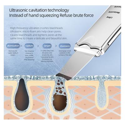 China Commercial Factory direct for blackhead removal pore cleanser moisturizing lifting ultrasonic skin scraper facial deep cleaning skin scrubb for sale