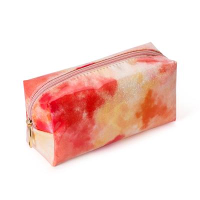 China Eco-friendly Tie-dyed beauty women tolietry bag beauty cosmetic bag for sale