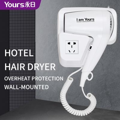 China Other Hotel Blow Dryer Wall Mounted Hair Dryer With 1200W Plug Bathroom for sale