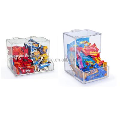 China Unique Acrylic Eco-friendly Mini Candy Bin Candy Dispenser with a slider for sale