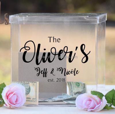 China Morden Exquisite Customizable Clear Acrylic Wedding Card Box for sale