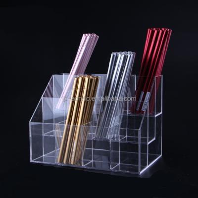 China Pen Holder Table Standing Acrylic Eyebrow Pencil Display Multifunctional Makeup Shelf for sale