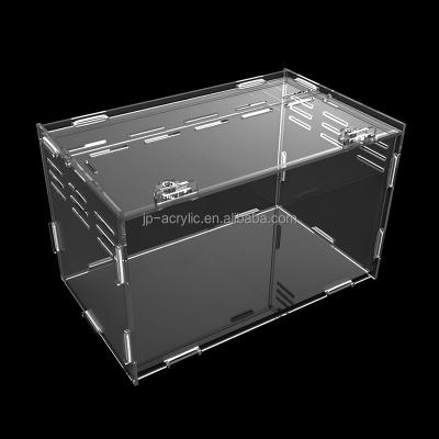 China Viable Plant Clear Acrylic Reptile Vivarium for Chamele Tree Tarantulas for sale