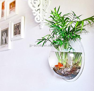 China Sustainable Indoor Decorative Round Hanging Glass Acrylic Fish Tank for sale