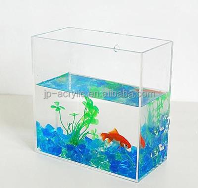 China Rectangle Sustainable Import Clear Acrylic Wall Mounted Fish Tank for sale