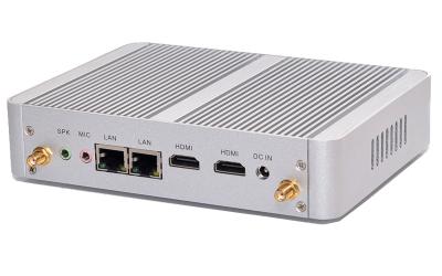 中国 二重 HDMI は小型 PC コンピュータ LAN 第 5 Intel Celeron プロセッサ N3150 Fanless HTPC の居間の二倍になります 販売のため