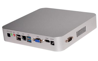 China Ordenador industrial Fanless quad-core del PC de sobremesa de 4 hilos N3150 mini con RS232 en venta