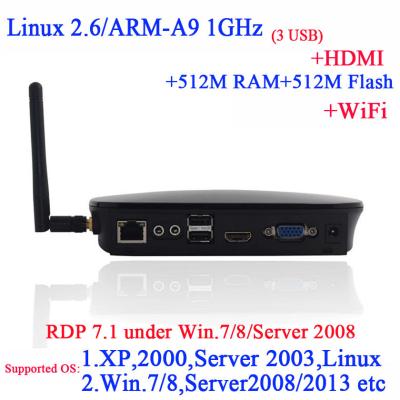 China Exilis Mini PC Thin Client WiFi arm cortex-a9 processor 1Ghz  win 7 wireless Computers for sale