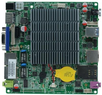 China Motherboard van Baytrailj1800 Nano Minipc ITX met Dubbele Lan Vierlingkern Mainboard Te koop