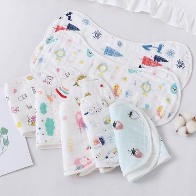 China Factory wholesale washable 40 different pattern cotton baby towel cotton bamboo muslin burp cloth sublimation burp cloth for sale