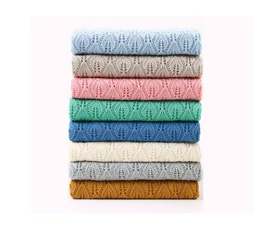 China PORTABLE INS wholesales hot style knitted baby blanket baby blanket summer cheap knitted baby blanket cotton knit for kids for sale