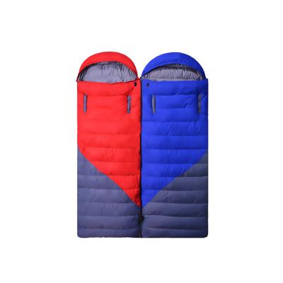 China Waterproof 1500G Winter Camping Hiking Travel Lightweight Hollow Cotton Filled Envelope Sleeping Bag for sale