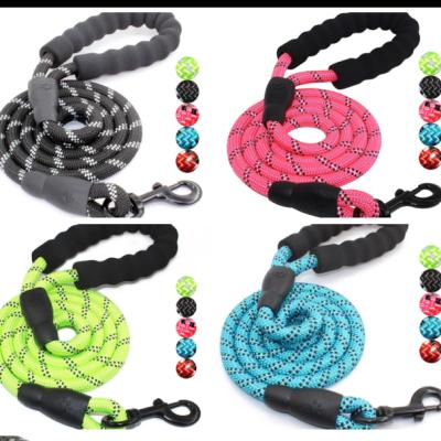 China Travel Amazon Dog Hot Selling Reflective Nylon Strong Rope For Dog And Cat Leash for sale