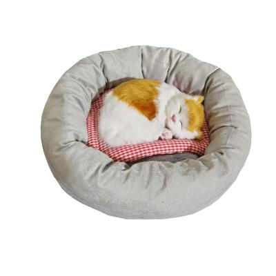 China Wholesale Removable Cover Autumn And Winter Thickened Cat Litter And Heat Kennel Four Seasons Round Pet Litter Mat for sale