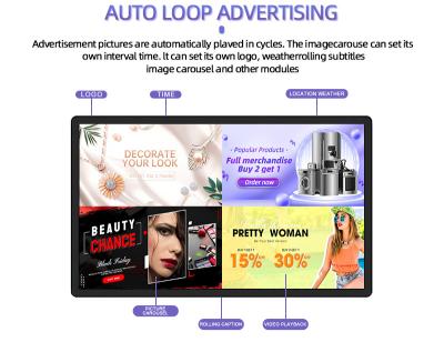 China Qtenboard Display Dynamisch stofdicht Waterdicht Hoog helder ontwerp epuré Digitaal signage en displays Reclame Te koop