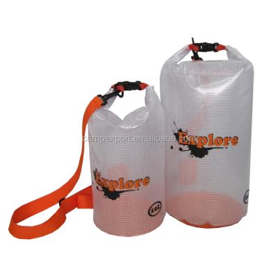 China Cylinder Cylinder PVC Tarpaulin Dry Bag Waterproof Transparent Diving Bag for sale