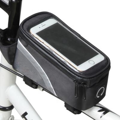 China Protest content from dust top selling bicycle accessories travel front top tube recycling waterproof bag small with clear touch screen for mobile phone for sale