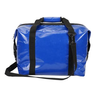 China Waterproof Soft Sided Cooler RF Welded 100% Waterproof Waterproof Portable Insulated Cooler Bag For Fishing Boating Motorcycle for sale