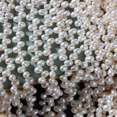 China Jewelry Making Wholesale 5mm Loose Bead Wire Rice Beads Bead Jewelry Beads Real Rice Bead Beaded Jewelry for sale