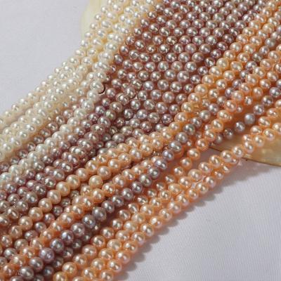 China Jewelry Making 2022 New 5mm Wholesale Natural Freshwater Pearl Loose Round Beads Ladies Accessories Jewelry for sale