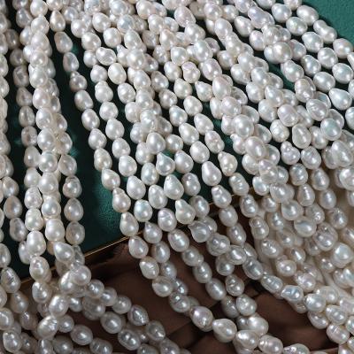 China Jewelry Making New 7-8mm Natural Freshwater Pearl Baroque Shape Drop Half Necklace Akoya Pearls Loose for sale