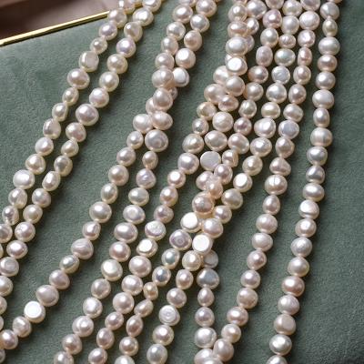 China Jewelry Making New 7-8 Mm Baroque Irregular Freshwater Cultured Baroque Loose Pearl String Pearl for sale