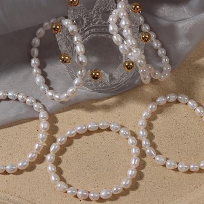 China Wholesale Natural Freshwater Bracelet To Air Pearl Jewelry Threaded Pearl Stretch Beaded Bracelet for sale