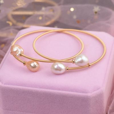 China Retro Baroque Women Natural Pearl Bracelets Luster Simple Light Luxury Adjustable Delicate Genuine Jewelry Bracelet Beads for sale