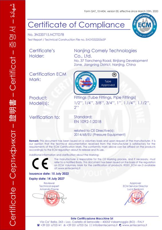 CE - Nanjing Comely Technologies Co., Ltd.